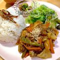 YUH♡ママ's cooksnap of when they made キャベツ＊なす＊ピーマンのごま味噌炒め.
