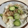 papikun's cooksnap of when they made 塩もみ胡瓜の猫飯（ねこまんま）.