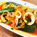 kinniko's cooksnap of when they made 食欲増進♪イカときゅうりのキムチ炒め.
