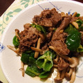 Mawaru7's cooksnap of when they made 梨が決め手!? 牛肉とキノコたっぷり炒め.