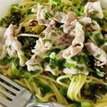クックHB0OYQ☆'s cooksnap of when they made ランチに♪冷しゃぶ高菜の冷製パスタ.
