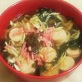 私市ビッキーズ津門巳's cooksnap of when they made “切り干し大根わかめハムのお吸い物”.