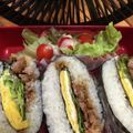 ダニエルマロン's cooksnap of when they made ヘルシーそぼろと卵のおにぎらず。お弁当に.