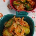 赤い電話's cooksnap of when they made キュウリとちくわのコチュジャン和え.