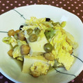 龍青空ママ's cooksnap of when they made 厚揚げとサラダ豆とキャベツの卵とじ.