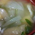あゆたっくん's cooksnap of when they made 豆苗と玉ねぎの味噌汁.