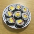 クックNBWCZ2☆'s cooksnap of when they made 海苔巻き風おにぎり☆たまご＆ベーコン♬.