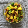 e.kinako's cooksnap of when they made さつまいもとおくらのごま和え.