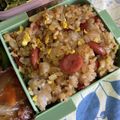 クック49L4Ho☆'s cooksnap of when they made 冷やご飯と玉ねぎウインナーで炒飯お弁当.