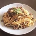 居酒屋まるみ's cooksnap of when they made 舞茸と豚肉のスパゲティ.