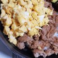 か～ぽ☆'s cooksnap of when they made 豚ひき肉のゴロゴロそぼろとふんわり卵丼.