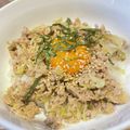 ねこしま25's cooksnap of when they made キャベツと鶏ミンチのうま丼.