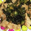 クックHZSOW1☆'s cooksnap of when they made 豚バラとモロヘイヤ炒め.
