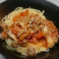 まな姫's cooksnap of when they made 豚ひき肉の簡単ソーセージとトマトのパスタ.