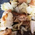 no1642's cooksnap of when they made 鶏モモとキャベツのガリバタポン炒め.