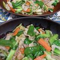 猫のミイヤ's cooksnap of when they made 豚バラとチンゲン菜の中華風炒め.