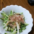 ramieru's cooksnap of when they made きゅうり長芋オクラの梅おかかぽんず和え.