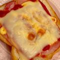 ぴあのちゃん95's cooksnap of when they made *朝食に♪簡単ハムチーズトースト*.