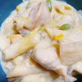 ももゆみ1230's cooksnap of when they made 鶏もも白菜のクリーム煮☆チーズ・マカロニ.