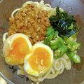 akotango's cooksnap of when they made 稲庭うどんのわかめ納豆ぶっかけ.