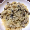 ゃゃッキりん梵's cooksnap of when they made 2種のきのこの味噌マヨクリームパスタ.