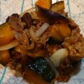 大森ヨーグルト's cooksnap of when they made 牛肉とカボチャとナスのオイスター炒め.