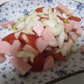 きらり流れ星's cooksnap of when they made ノンオイルドレで。新玉とトマトのあえもの.