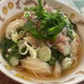 マールマル's cooksnap of when they made オクラとモロヘイヤのネバネバそうめん.