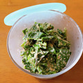 柊＿＿'s cooksnap of when they made つるむらさきの胡麻マヨ和え.