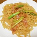 vabochan's cooksnap of when they made アスパラとベーコンのバター醤油パスタ.