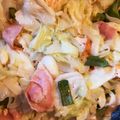 あんこ4N2UF1☆'s cooksnap of when they made 鶏肉と厚揚げとキャベツのガリバタ醤油炒め.