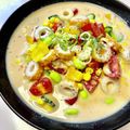 azbjbn's cooksnap of when they made 冷たい豆乳味噌スープで食す＊冷製パスタ.