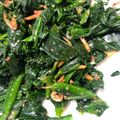 蜜柑の花's cooksnap of when they made 業務スーパーの冷凍ほうれん草でナムル.