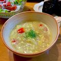 samakosama's cooksnap of when they made もち麦とベーコンのにんにくスープ.