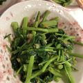 料理ニガテ系女子☆'s cooksnap of when they made 空芯菜のピリ辛にんにく炒め.