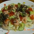 妙香ママ's cooksnap of when they made ちらし寿司の素を使った海鮮ちらし寿司.