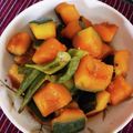 クックSNOX7H☆'s cooksnap of when they made 美味簡単♪豚肉レンジかぼちゃオクラの煮物.