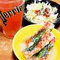 みなとのまんま's cooksnap of when they made カニかまのシソ巻き天ぷら.
