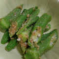 まゆみきママ's cooksnap of when they made レンジで完成！中華風♡オクラのごま和え.