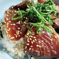 気まぐれ♡雨おんな's cooksnap of when they made 簡単！漬けかつお 鰹 ごま油がイイ感じ.