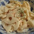 BAR Hole19's cooksnap of when they made れんこんの明太子マヨあえ.