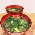 horseland's cooksnap of when they made 小松菜とわかめのみそ汁.