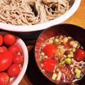 bee5cookie's cooksnap of when they made トマトつゆdeつけ蕎麦.
