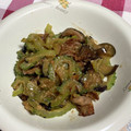 小倉のマー君's cooksnap of when they made ゴーヤと茄子の炒めもの.