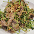 にしあまね's cooksnap of when they made 簡単！めちゃうま♪豚バラと豆苗の卵とじ♪.