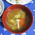 mmameco's cooksnap of when they made 簡単！ズッキーニの味噌汁☆味噌バター風味.