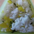 あゆたっくん's cooksnap of when they made 大葉とたくあんのおにぎり.