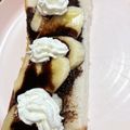 ゆいゆいちゃちゃん's cooksnap of when they made ダブルチョコクリームのバナナトースト✨.