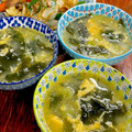 ルぴあ's cooksnap of when they made 茹で鶏の茹で汁で　鶏皮とわかめの卵スープ.