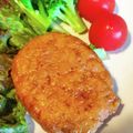 moeoke's cooksnap of when they made 豚挽肉と大豆のハンバーグ♪.